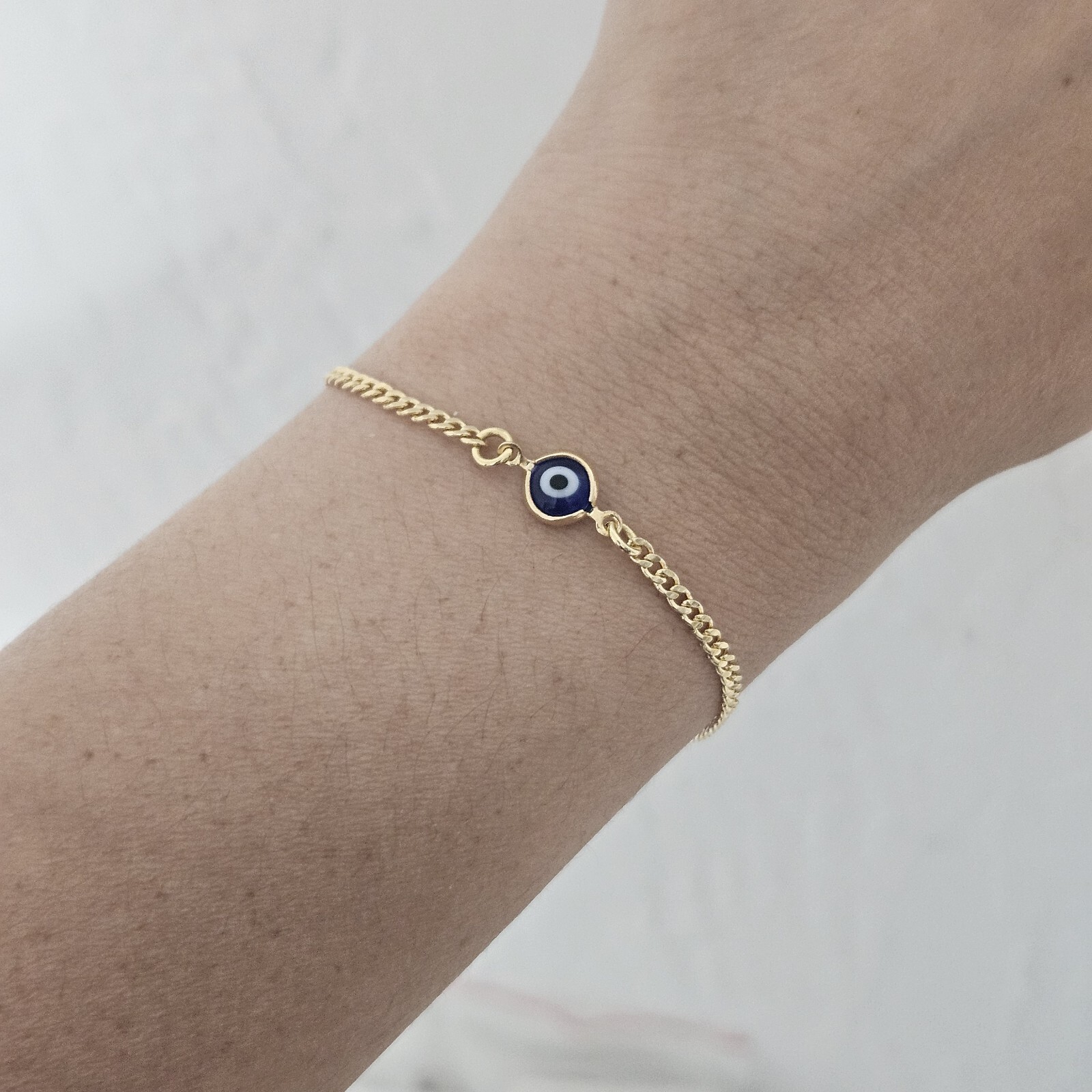 18k Gold Filled blue Evil Eye bracelet Protection bracelet Waterproof bracelet