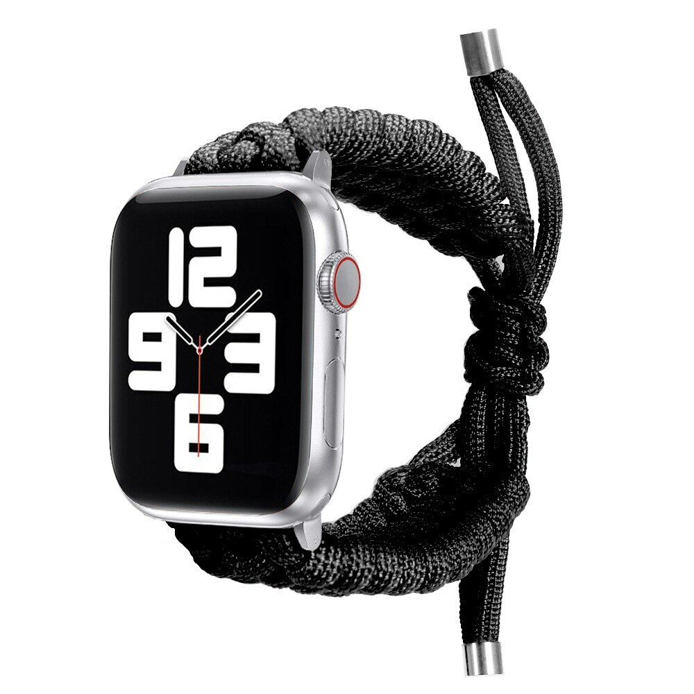 Nylon Braided Loop Strap iWatch Band For Apple Watch Series 6 SE 5 4 3 40mm 44mm