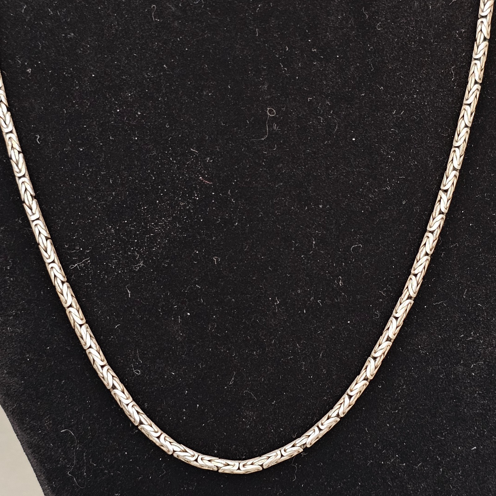 Sterling Silver 925 Byzantine Chain Necklace 18″ 2.9mm 20.48g Artisan Hook Clasp