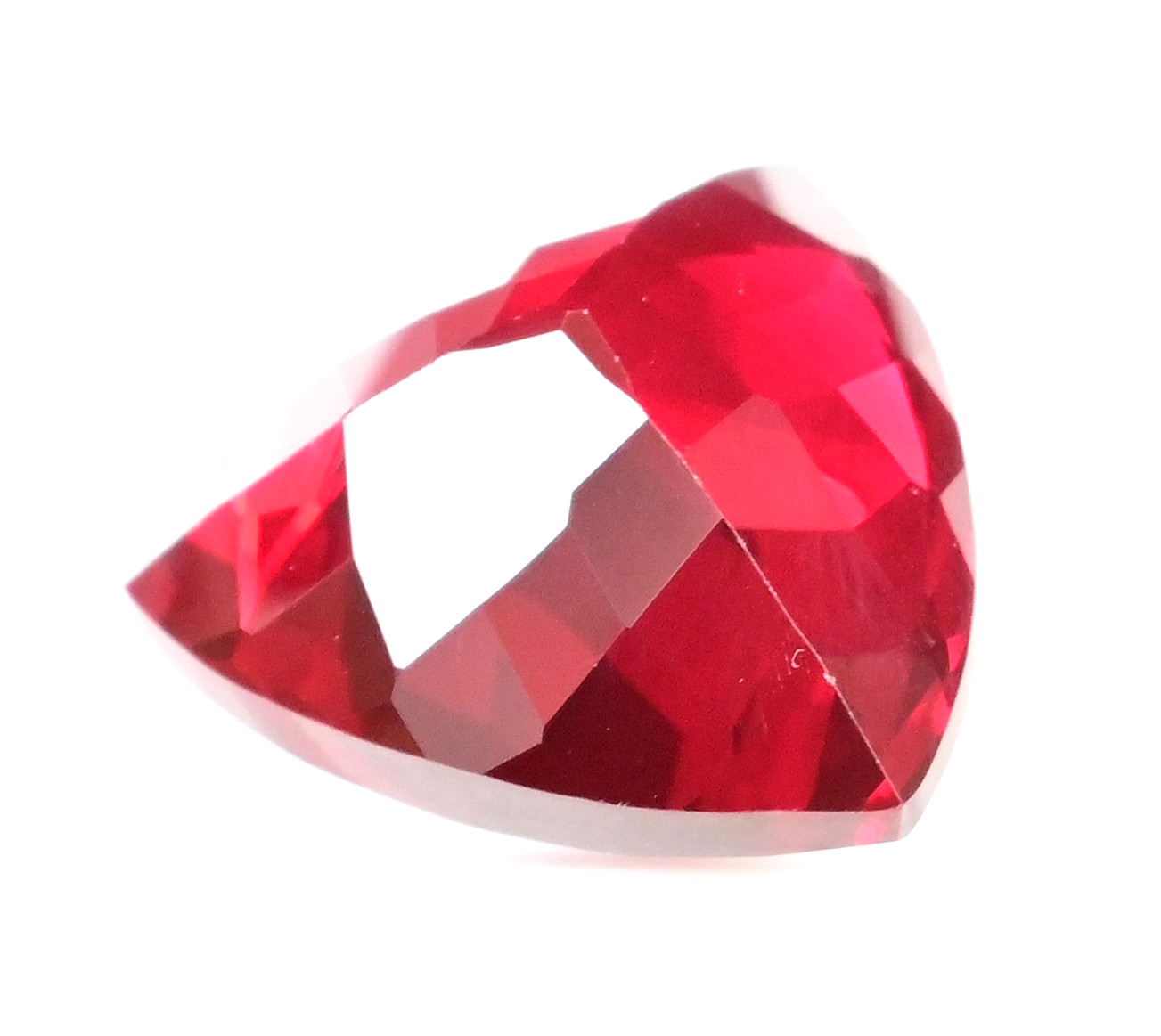 40.55 Ct Natural Mozambique Blood Red Ruby Trillion Certified Flawless Gemstone