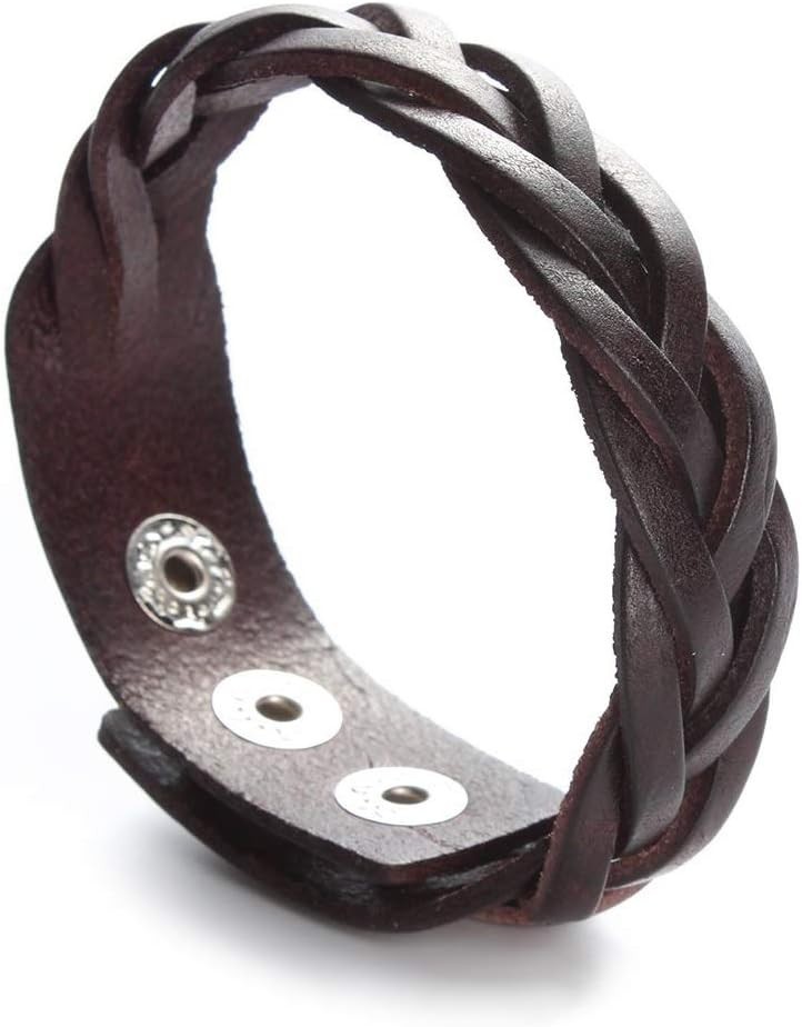 Stylish Adjustable Genuine Leather Bracelet for Men & Women – 7 Colors Available