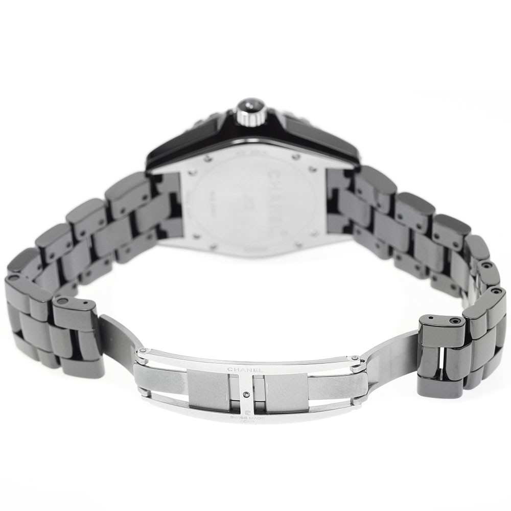 CHANEL J12 H2428 Black ceramic diamond bezel black Dial Quartz Men’s_957755