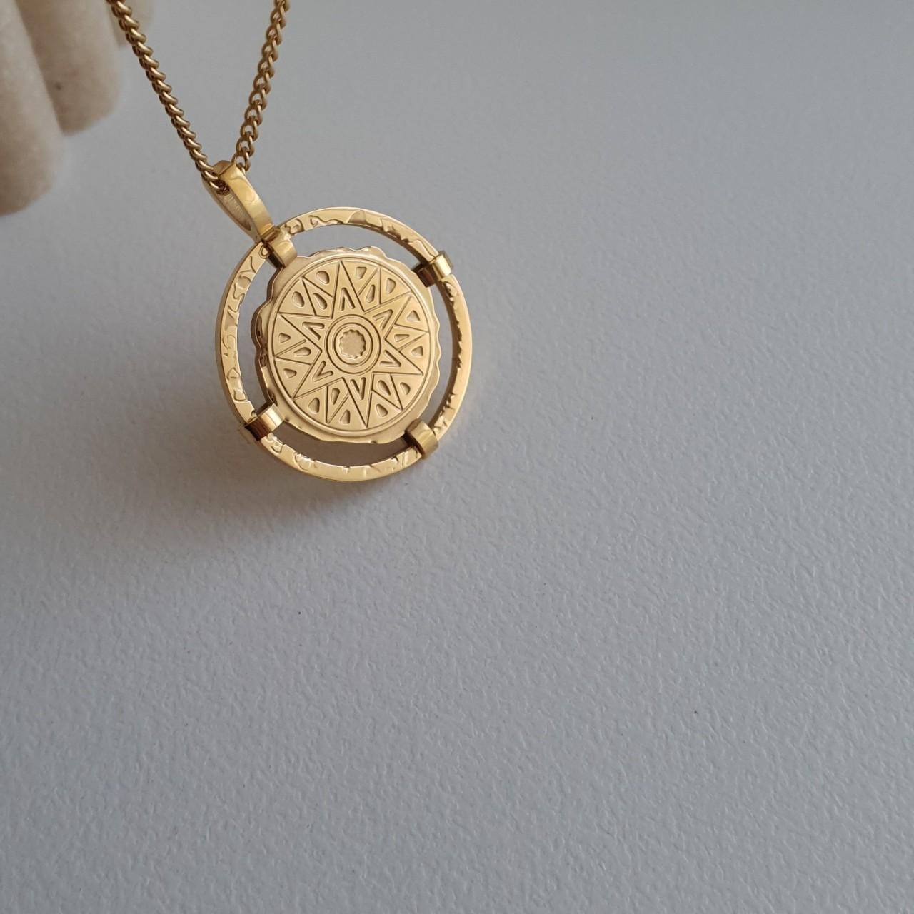 Sun Necklace Sundial Necklace Astrology Pendant Necklace 18k Gold Plated