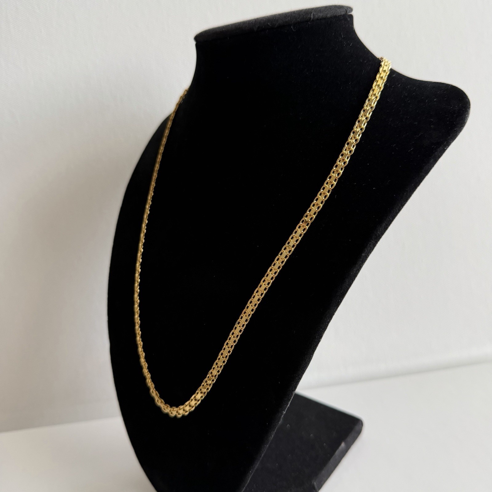Vintage Milor Italy Sterling Silver 925 Gold Plated Necklace Approx 20 in