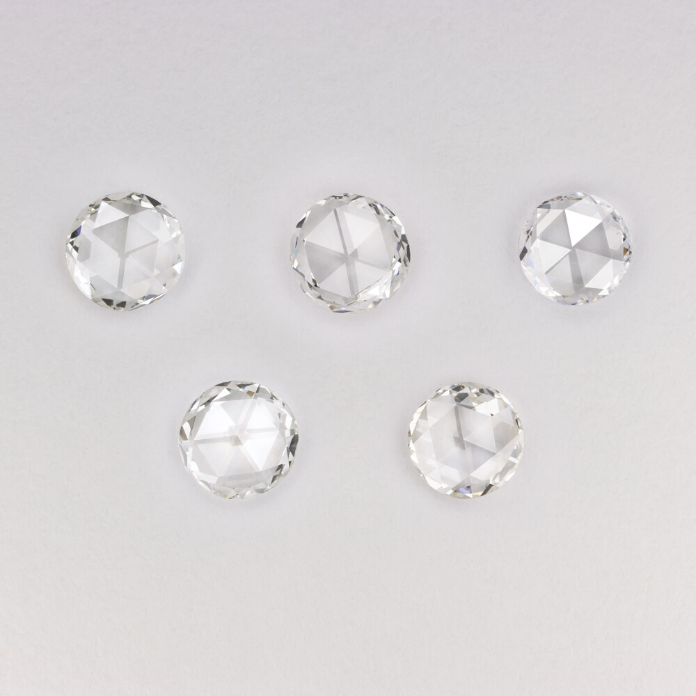 ROSE CUT DIAMOND 5 STONE PARCEL F-G VVS-VS LAYOUT ROUND NATURAL EARTH MINED 0.27