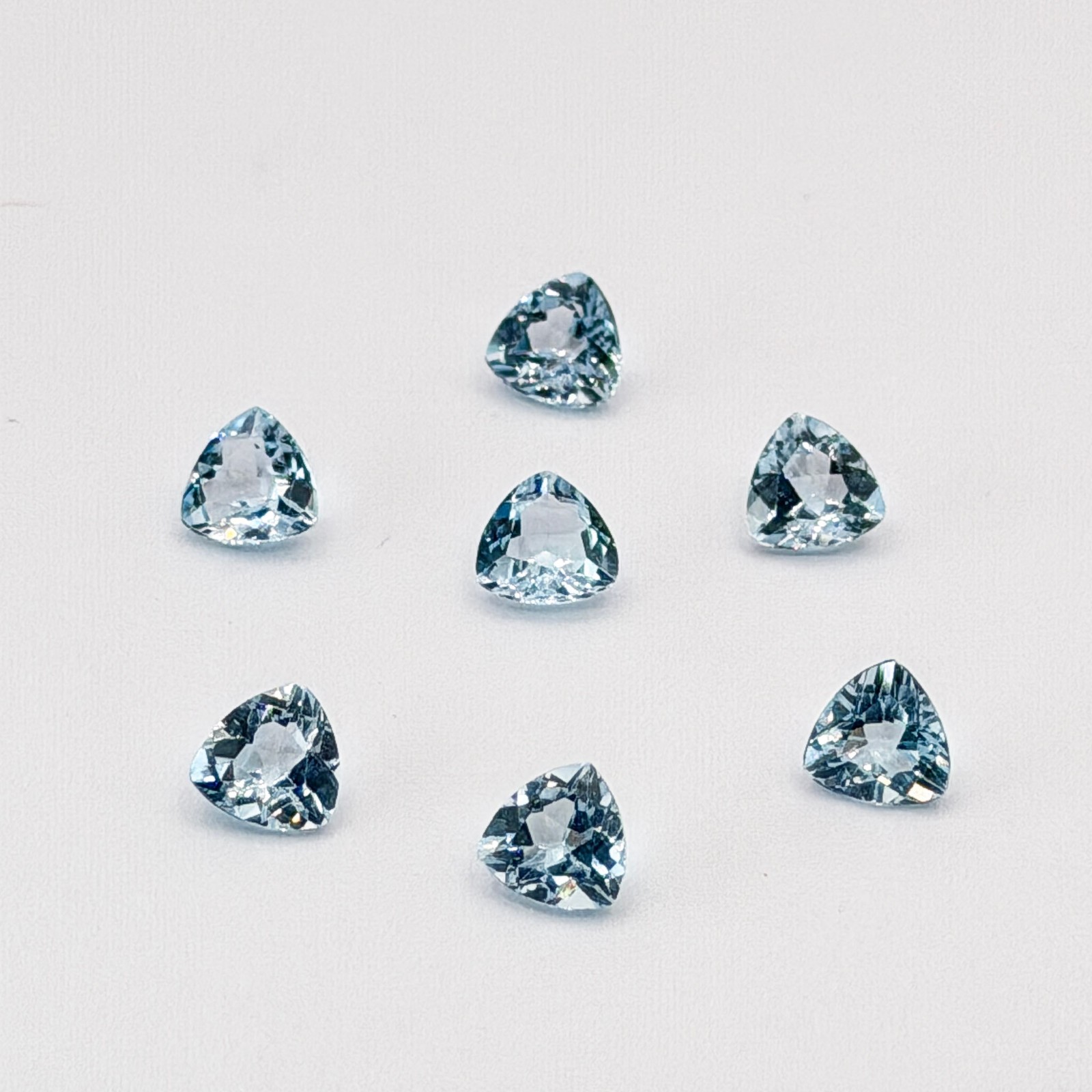 Natural Blue Topaz 6mm Trillion Faceted Gemstones Calibrated Lot Wholesale USA