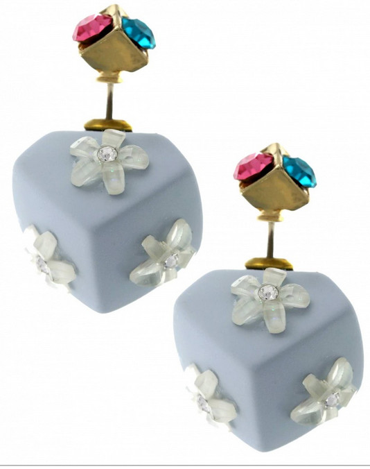 Cube double sided earrings