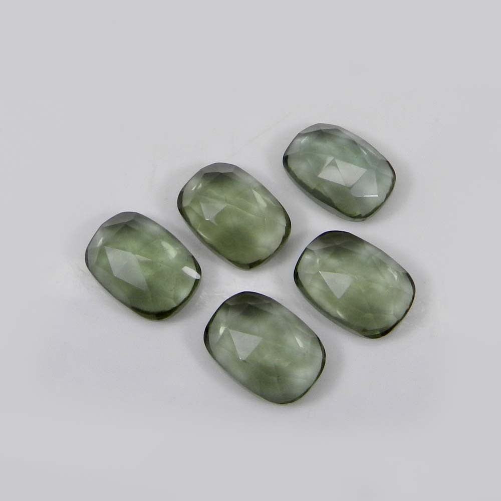 Natural Green Amethyst Rectangle Rose Cut 6x8mm to 12x16mm Loose Gemstone