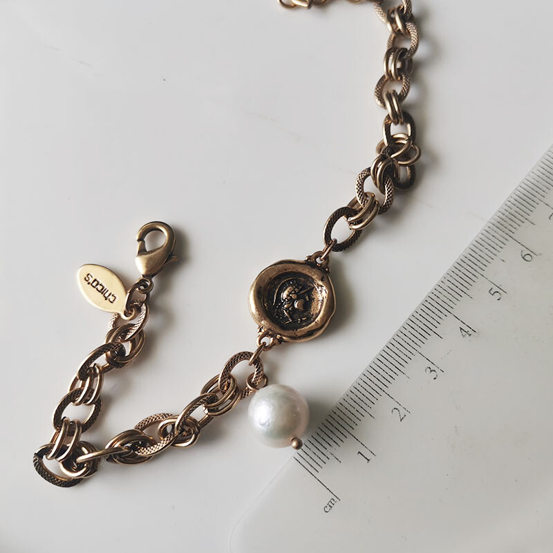 New 8″+1″ Chicos Pearl Charms Bracelet Gift Vintage Women Party Holiday Jewelry