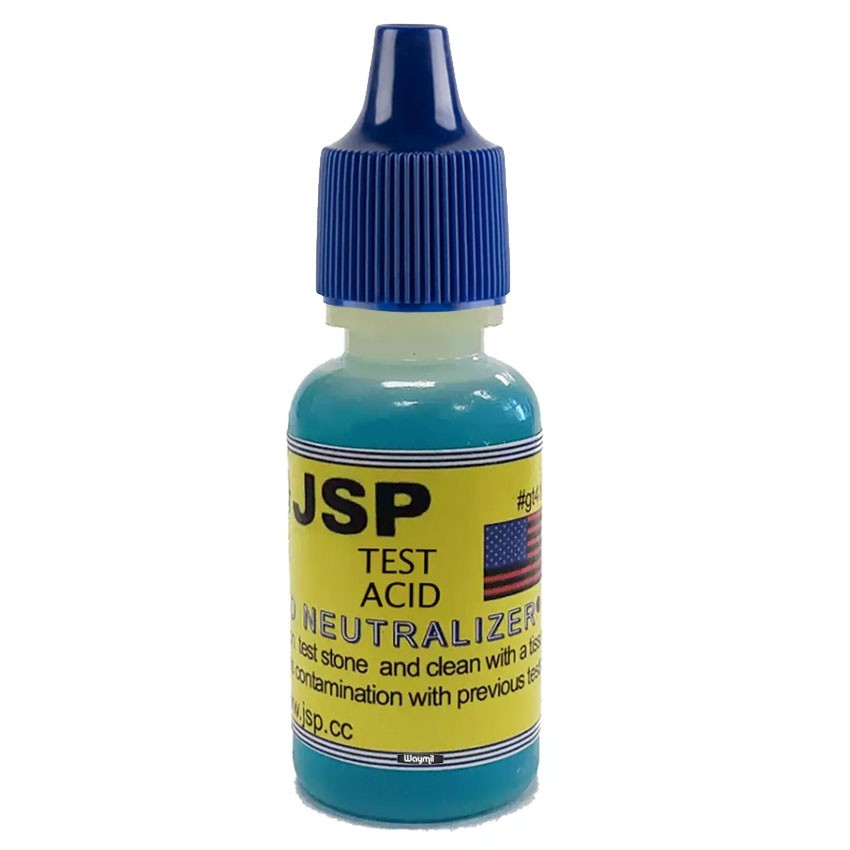 2Pc Gold Silver Test Acid Neutralizer 1/2 Oz. Bottle Solution Stone Cleaner