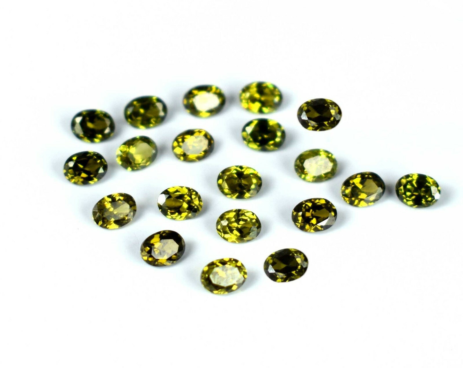 6.40 Ct/3 mm Oval Green Tourmaline Natural Gemstone 20 Pcs Lot Certified BB04