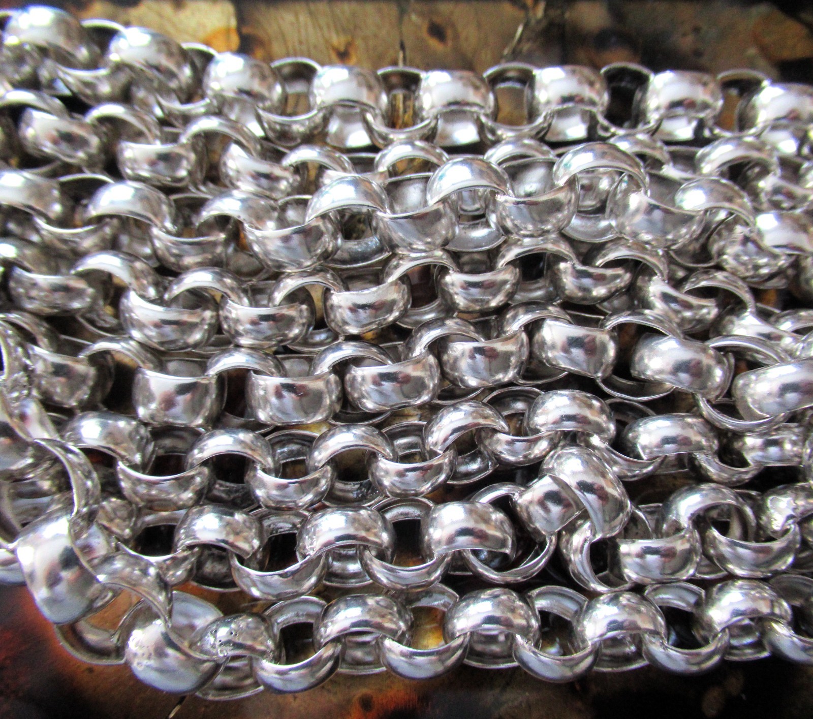 Vintage Sterling Silver Belcher Chain 50″ Continuous Necklace 105 Grams 925