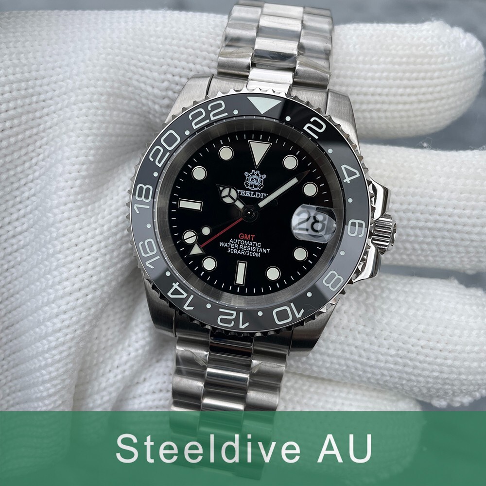 Steeldive SD1993, GMT, “G-Master”, Bruce Wayne, NH34, Sapphire, Lume, 300m Diver