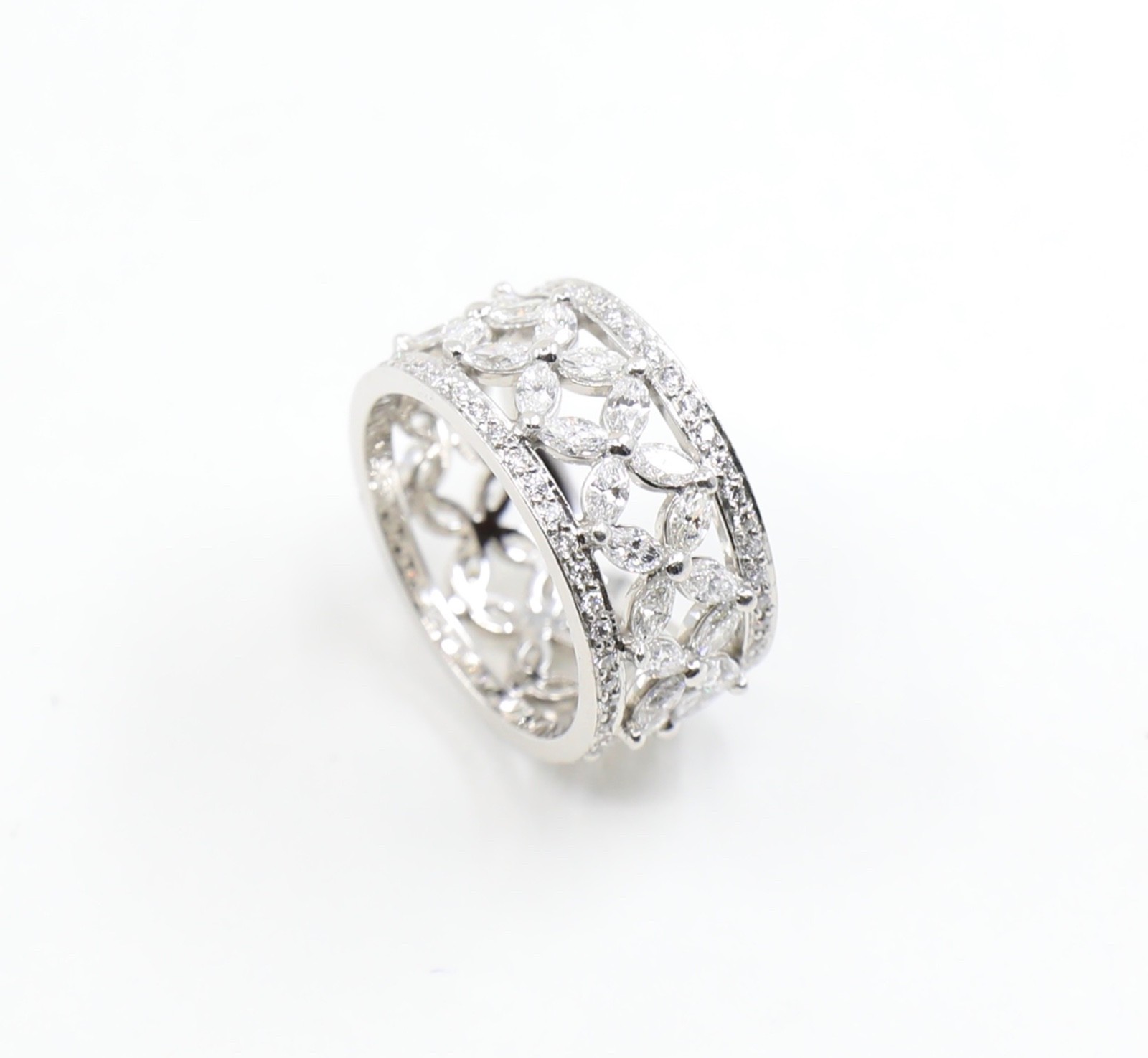 Tiffany & Co. Victoria Eternity Diamond Band Ring Platinum Size 6.5