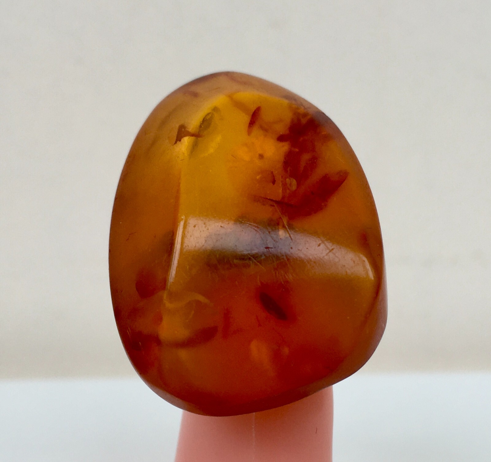 Ring made of Natural Amber Cupronickel USSR period Size 8 18.25 mm 8.86 gr