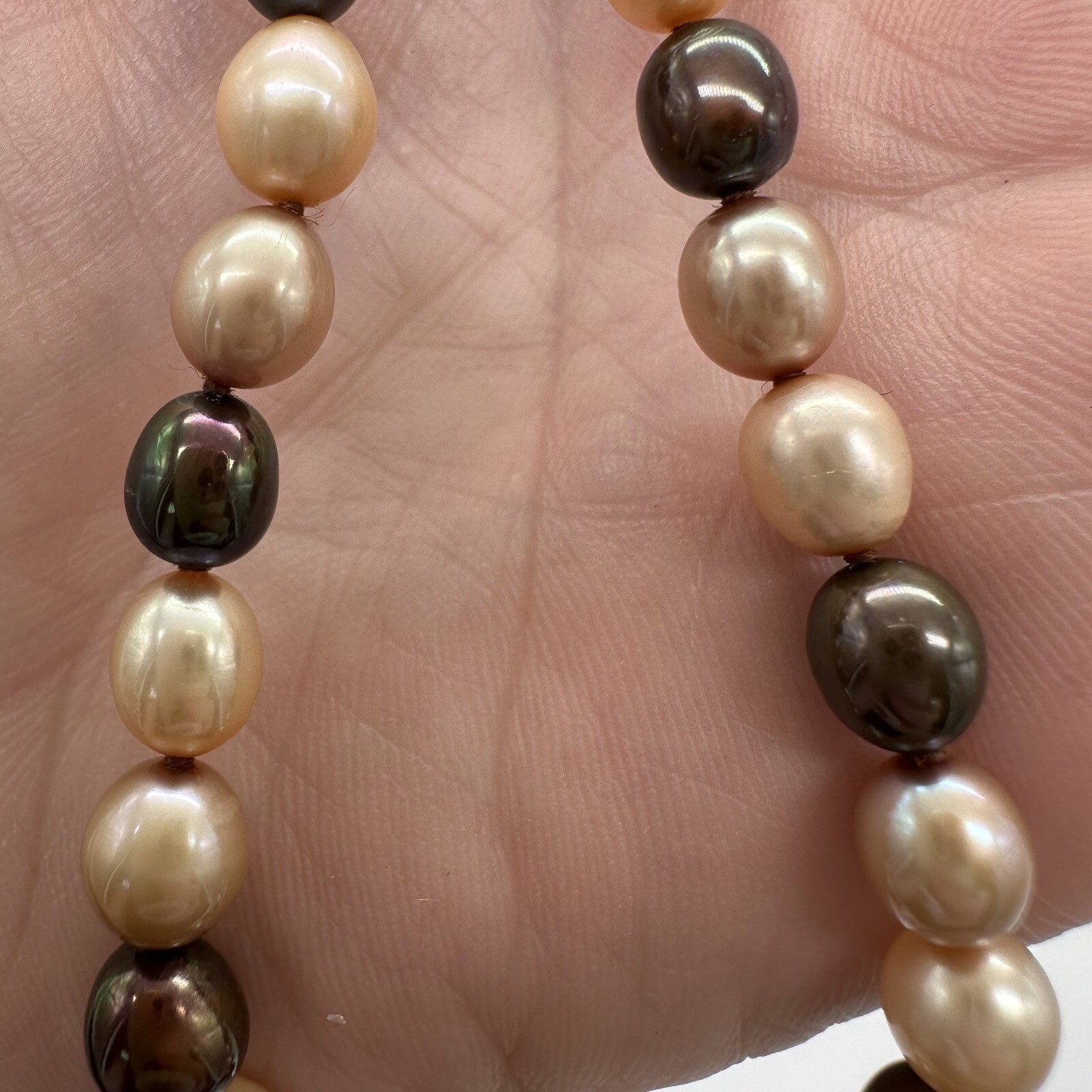 HONORA PEARL NECKLACE GOLDEN BROWN CREAM CHAMPAGNE WINE Chocolate Multicolor