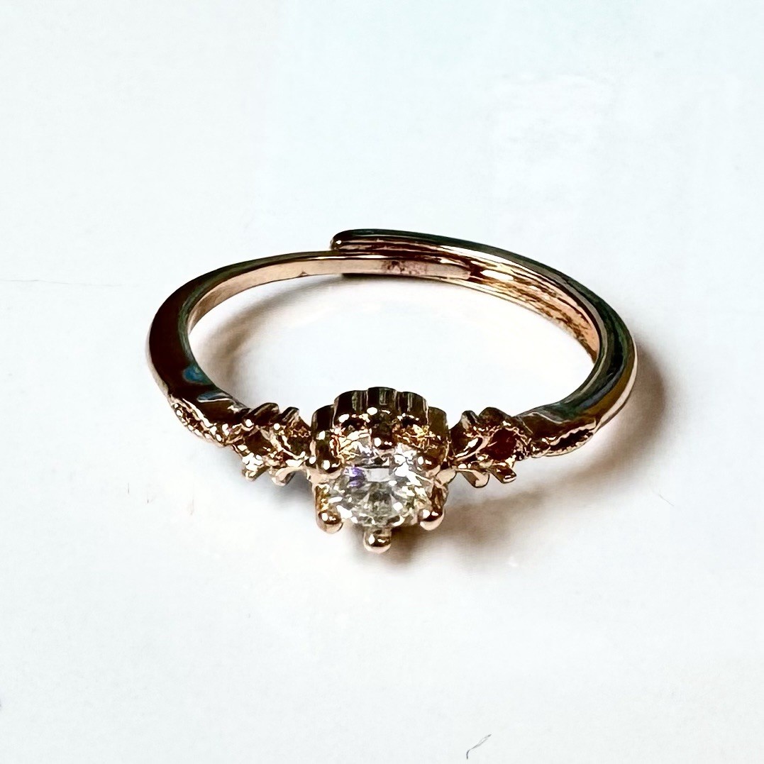 Vintage Style Silver and Gold Toned Adjustable Moissanite 4 Ring Bundle + Bonus!