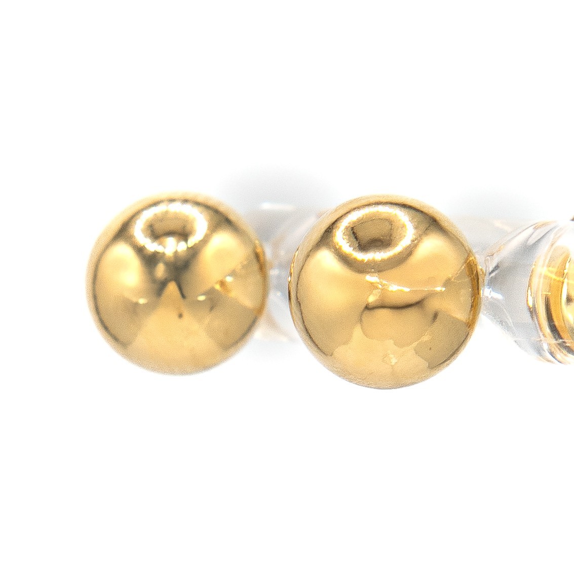 Small 18K Gold Plated Ball Earrings for Women Girls Hypoallergenic Lightweight