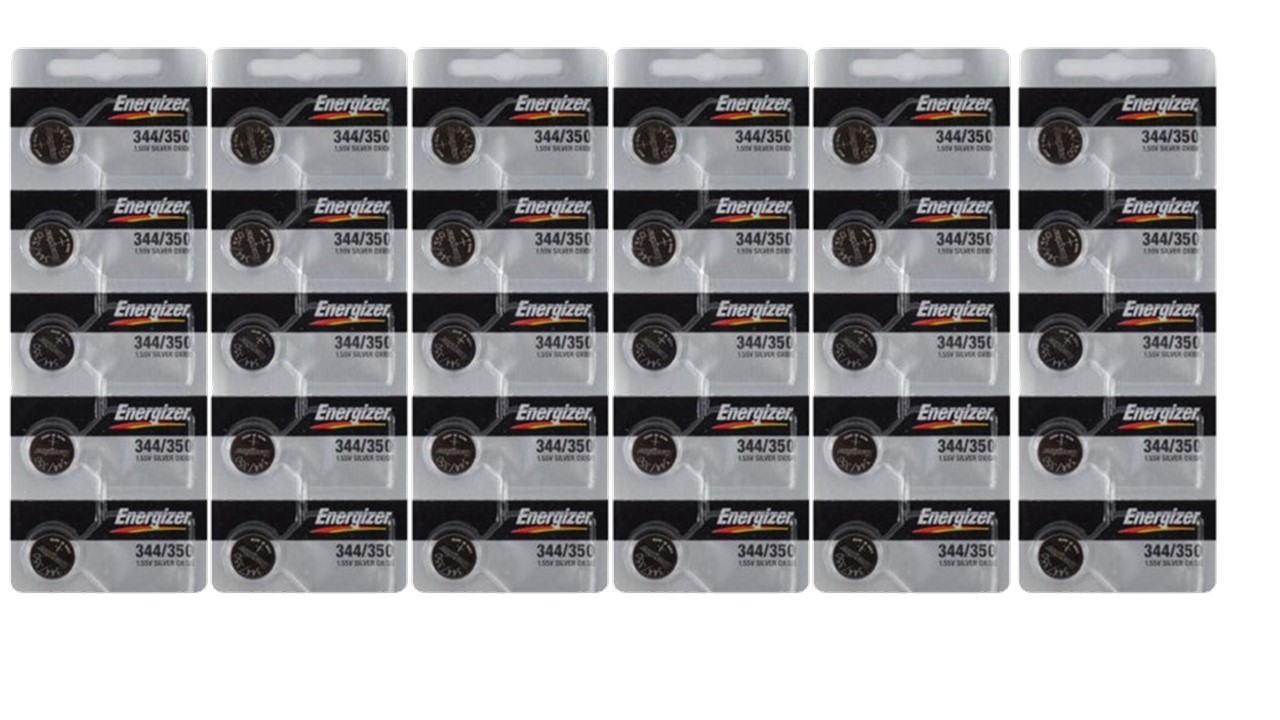 30 NEW Energizer 344/350 SR1136SW Silver Oxide Watch Batteries 1.55V-