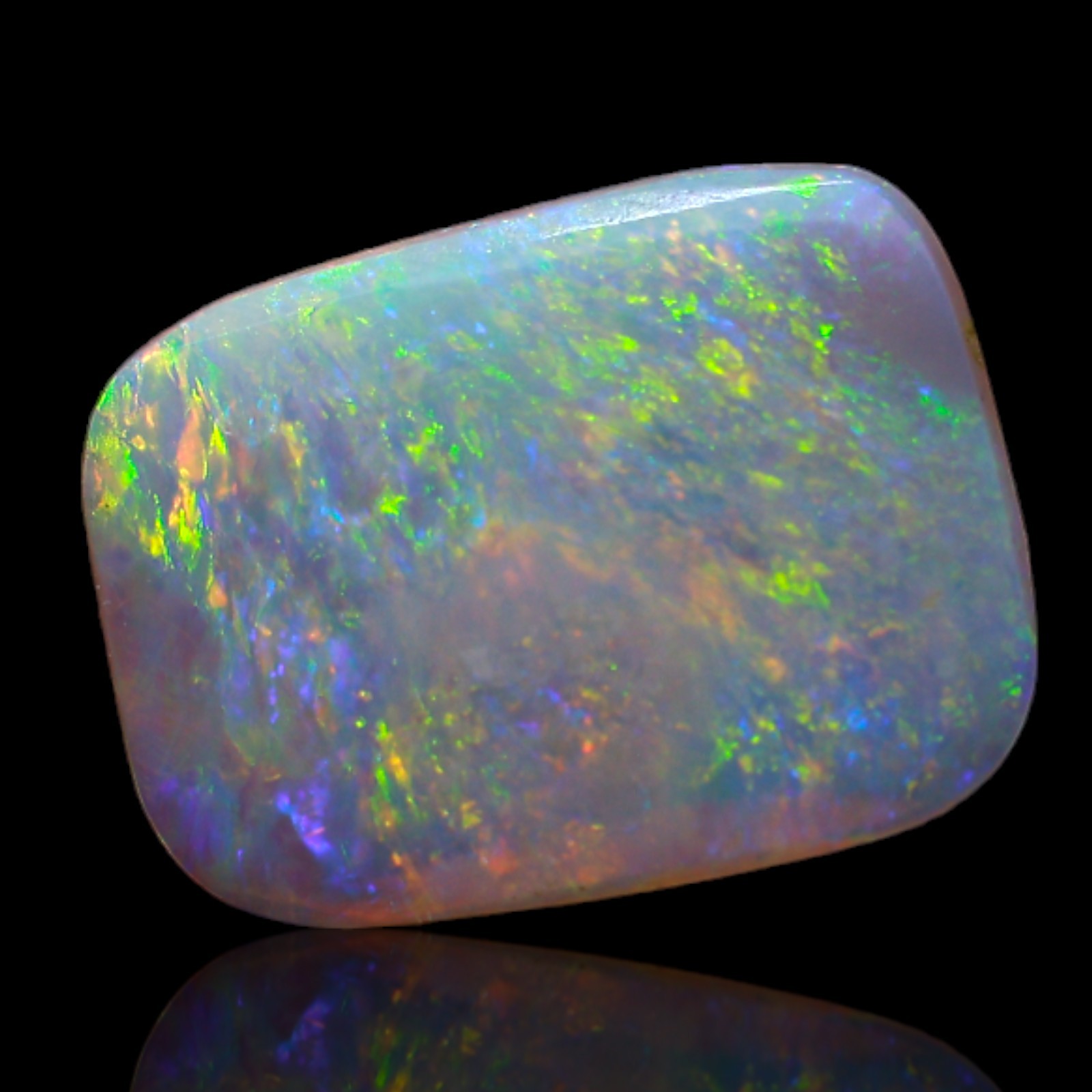 1.35 Cts Natural Australian Fire Opal Meditation Cabochon Gemstone 12x9x1 mm