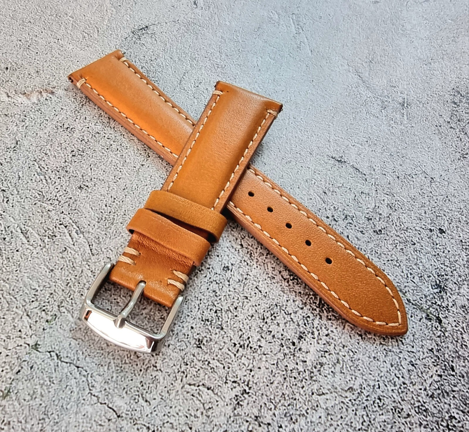 Leather Watch Strap Band Padded Classic 20mm 22mm 24mm Cordovan Retro Vintage UK