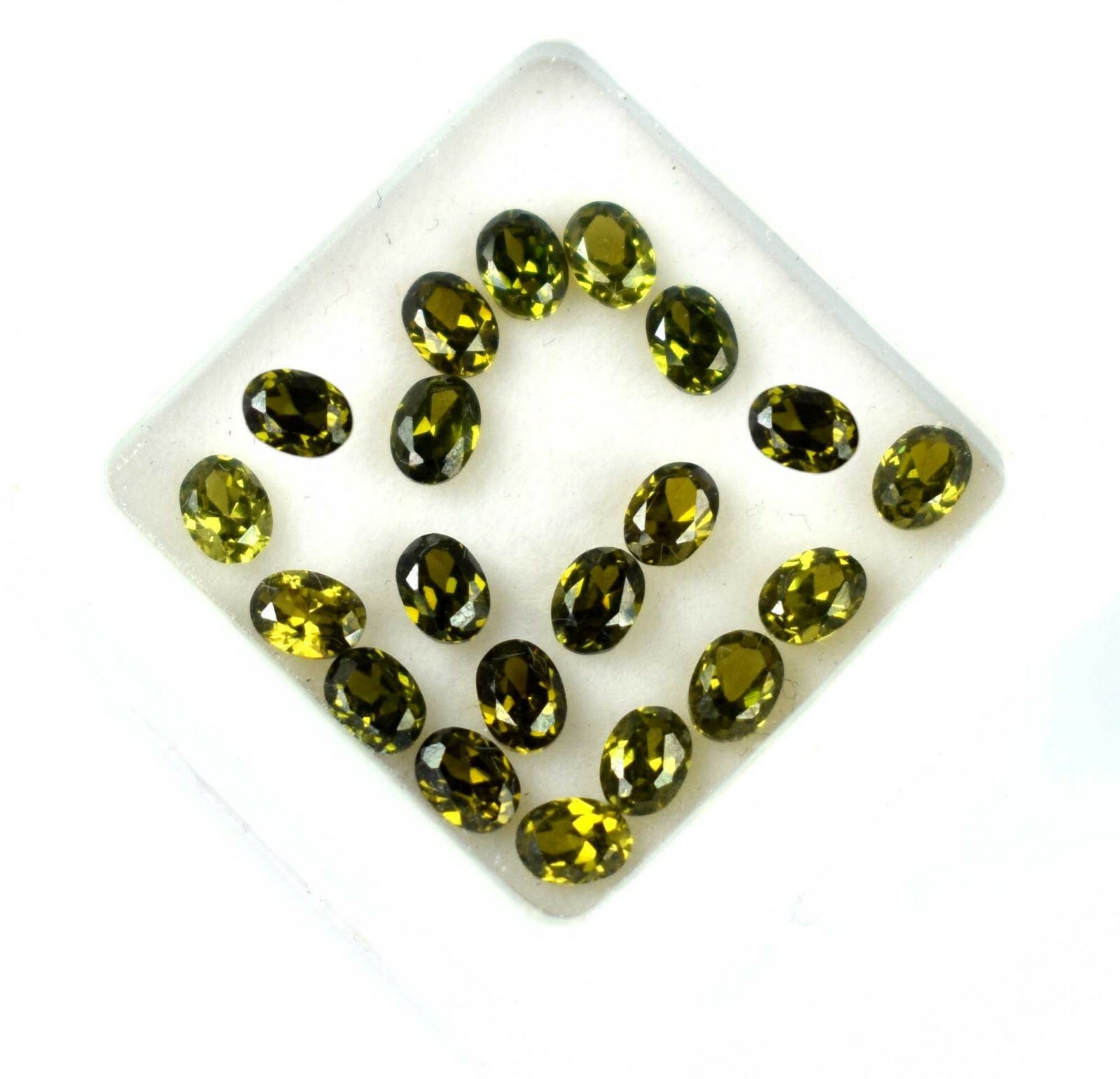 6.40 Ct/3 mm Oval Green Tourmaline Natural Gemstone 20 Pcs Lot Certified BB04