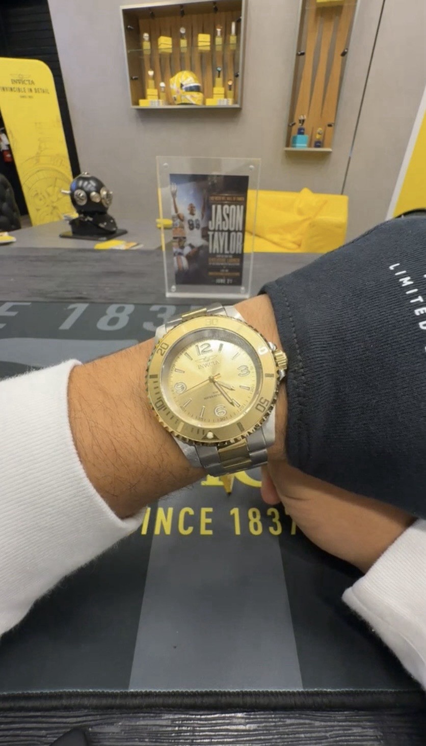 Invicta Specialty Velario Men’s Watch – 41mm, Silver, Gold (69725)