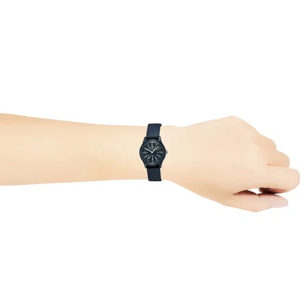 Timex MK1 Ladies’ 29mm Blue Dial 24-Hour Fabric Strap Watch TW2T33800VQ New