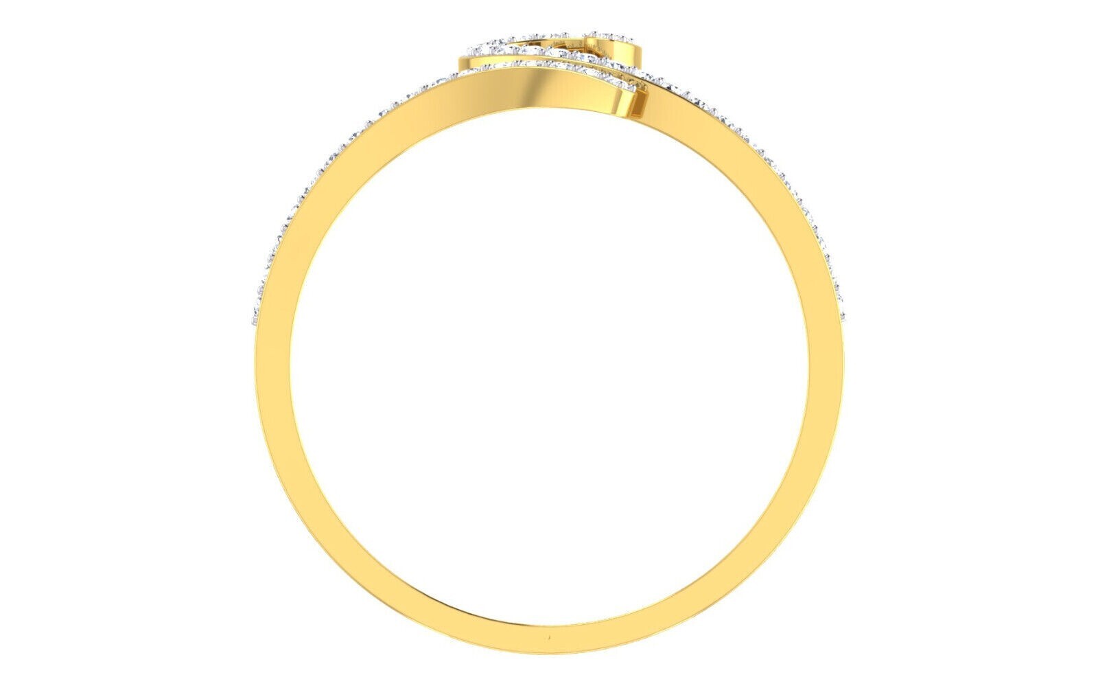 1.00 Ct Round Cut Simulated Diamond Women’s Band Ring 14k Yellow Gold Plated