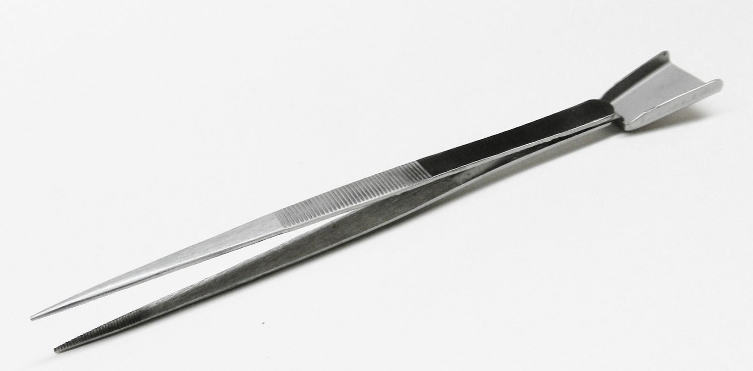 Diamond Tweezer with Scoop For Stones Bead Work Gemologist Tweezers Shovel End
