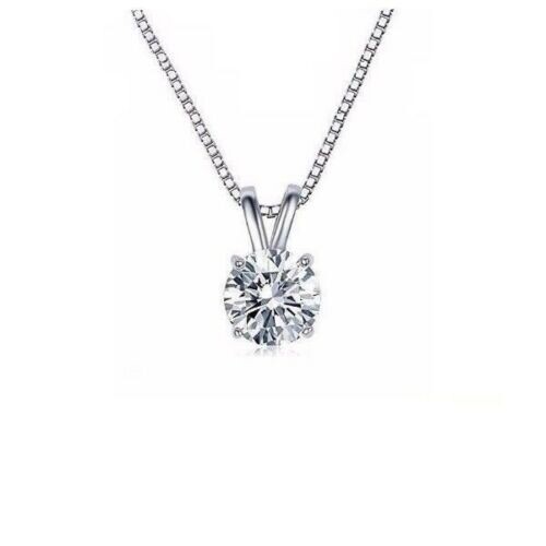 1.00 Carat Moissanite Forever Classic Solitaire Pendant (Charles & Colvard)