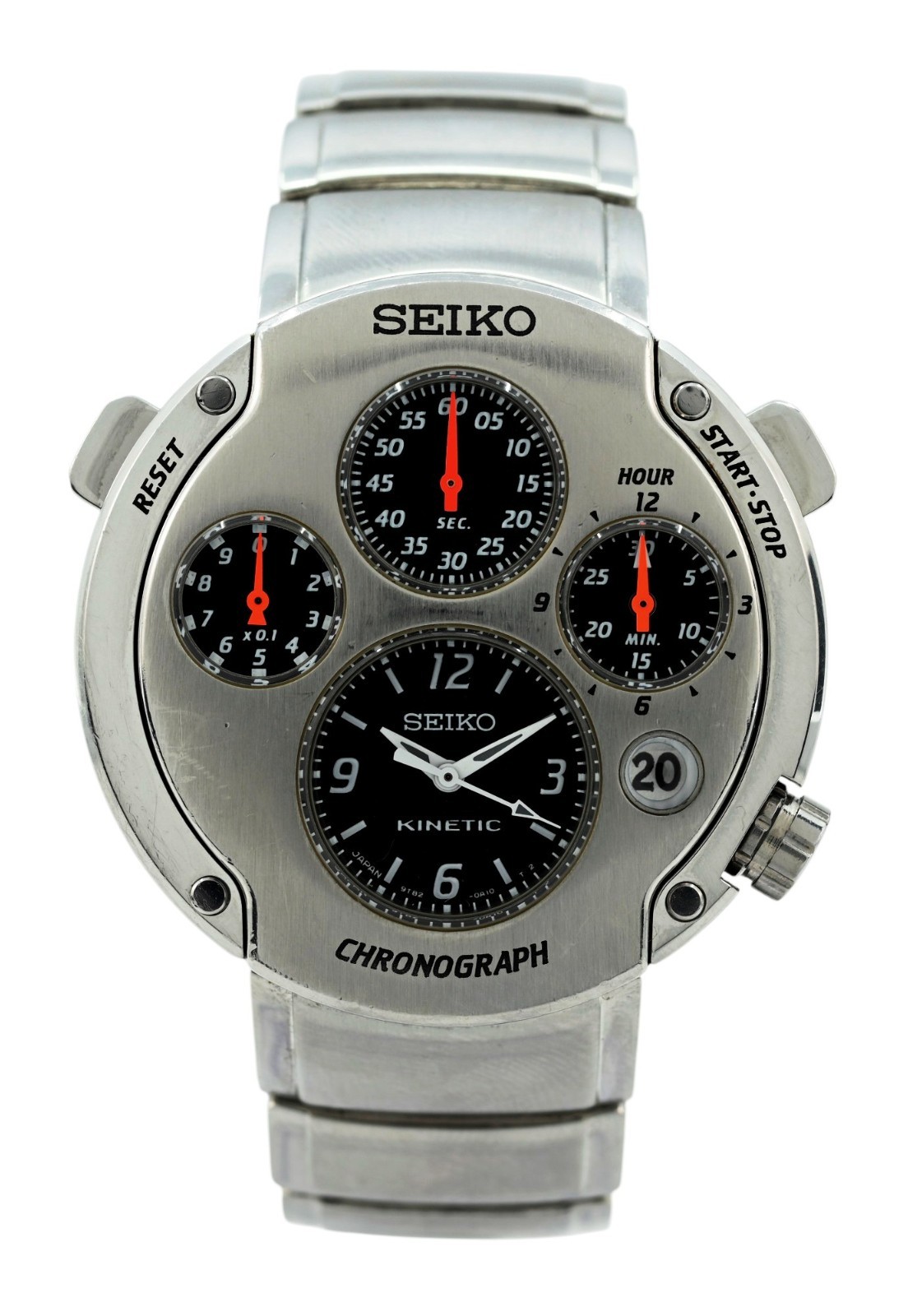 Seiko 42mm Men’s Kinetic Sportura Partenza Chronograph Watch SBXZ001 (9T82-0A10)