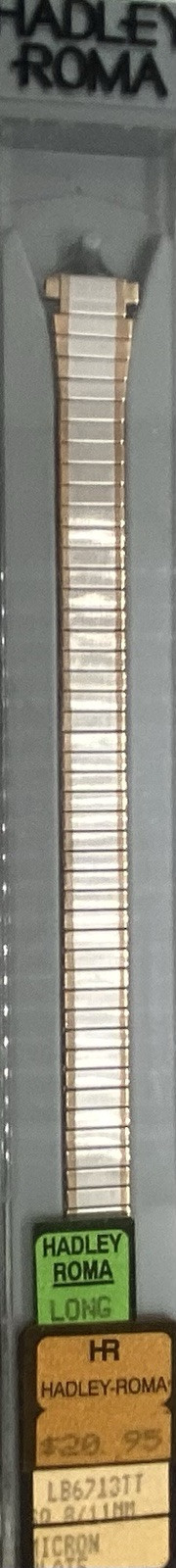 NEW HADLEY ROMA EXPANSION Ladies Watch Band Micron PLate Gold/Silver 8-11mm Lug