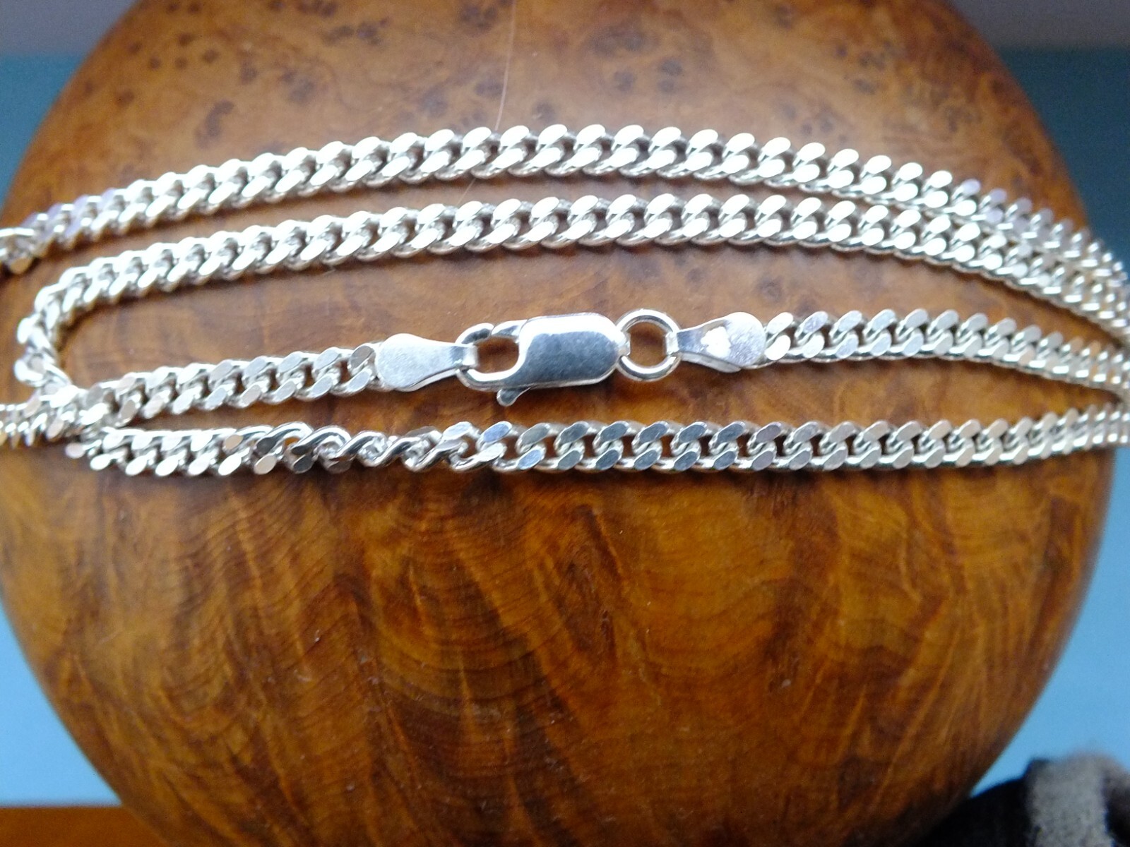 SILVER 18″ 46CM HALLMARKED CURB NECKLACE 14.1 GRAMS IN NEW PRESENTATION BOX