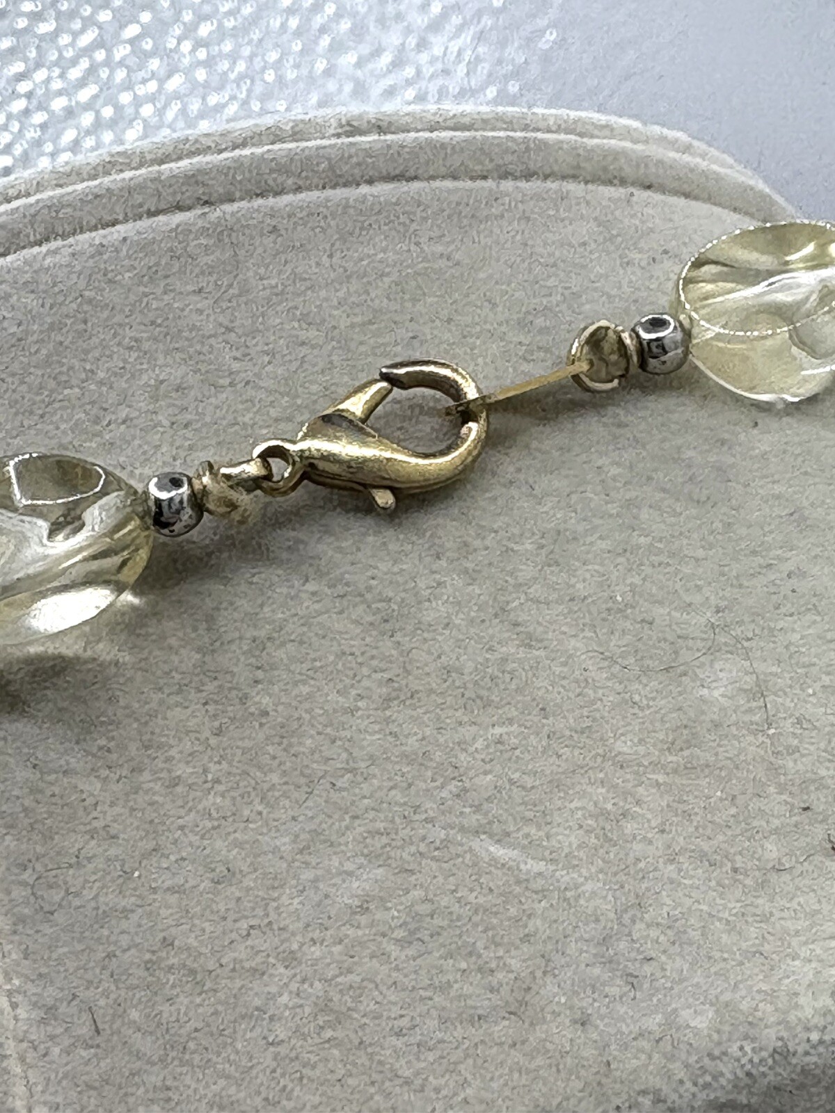 Multi Colored Neutral Beaded Necklace Cream, Champagne & Blush Silvertone Metal
