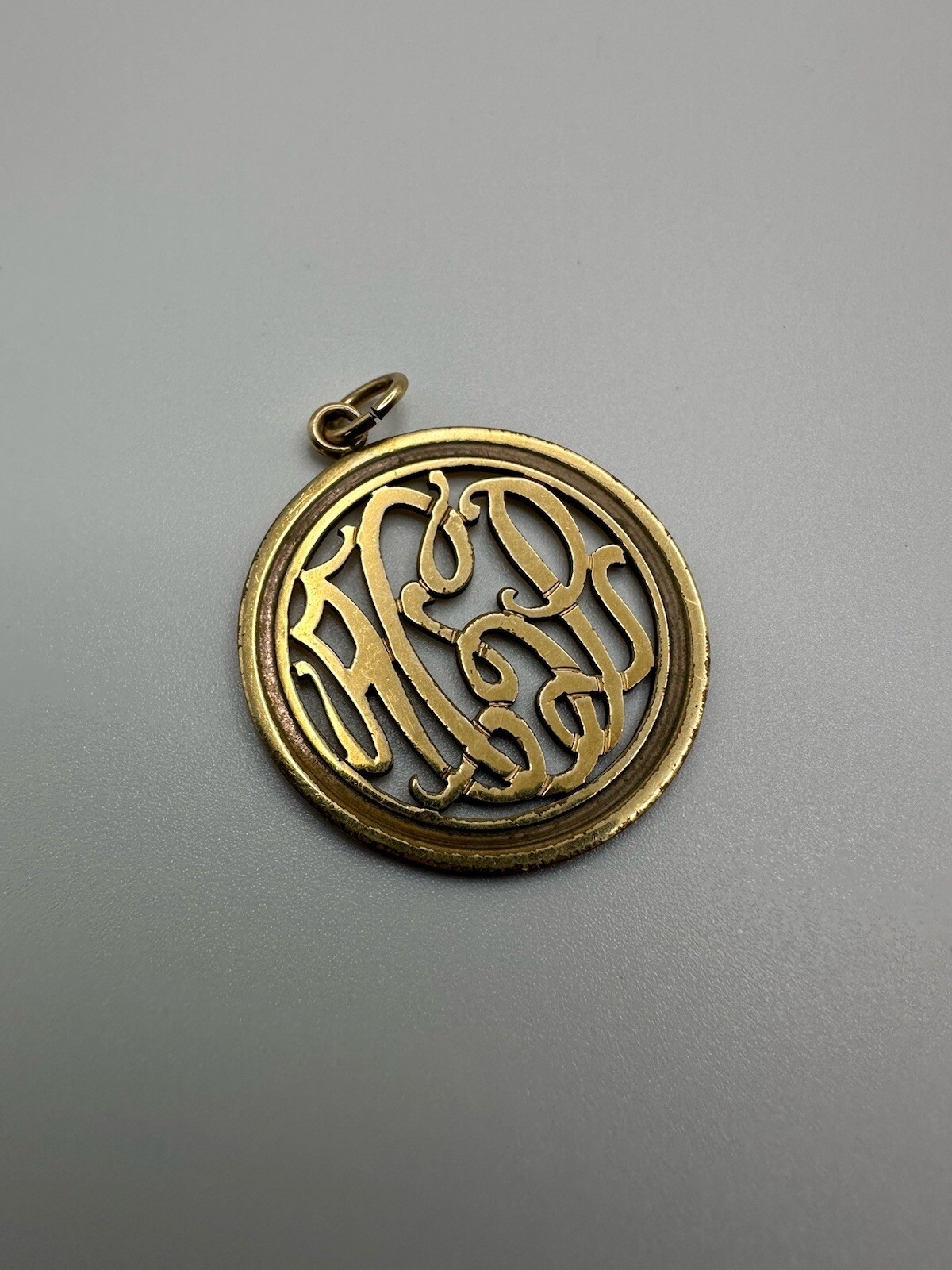 Vintage 12k GF ACP Necklace Pendant 3.6cm JB12