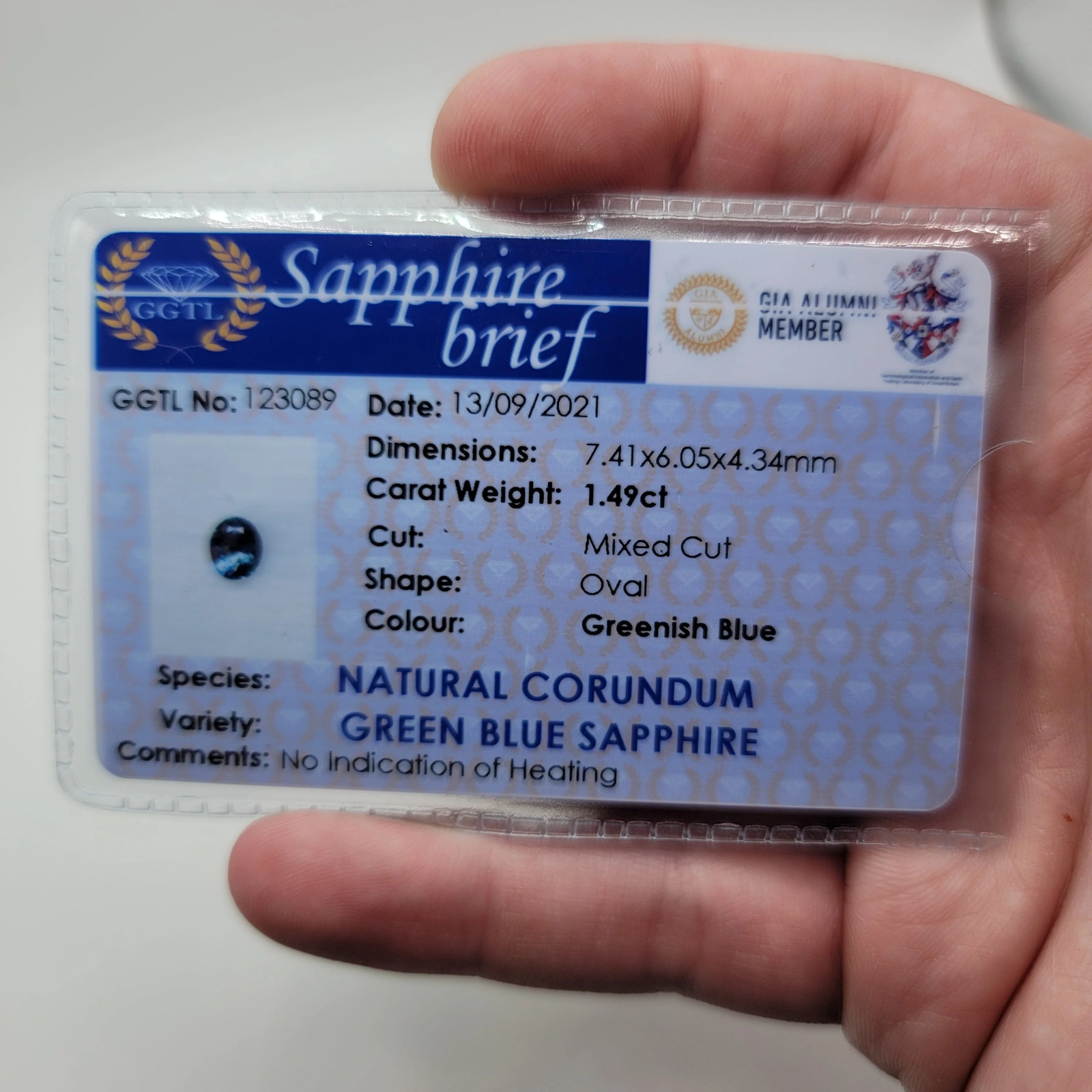 Natural Sapphire, 1.49 carat
