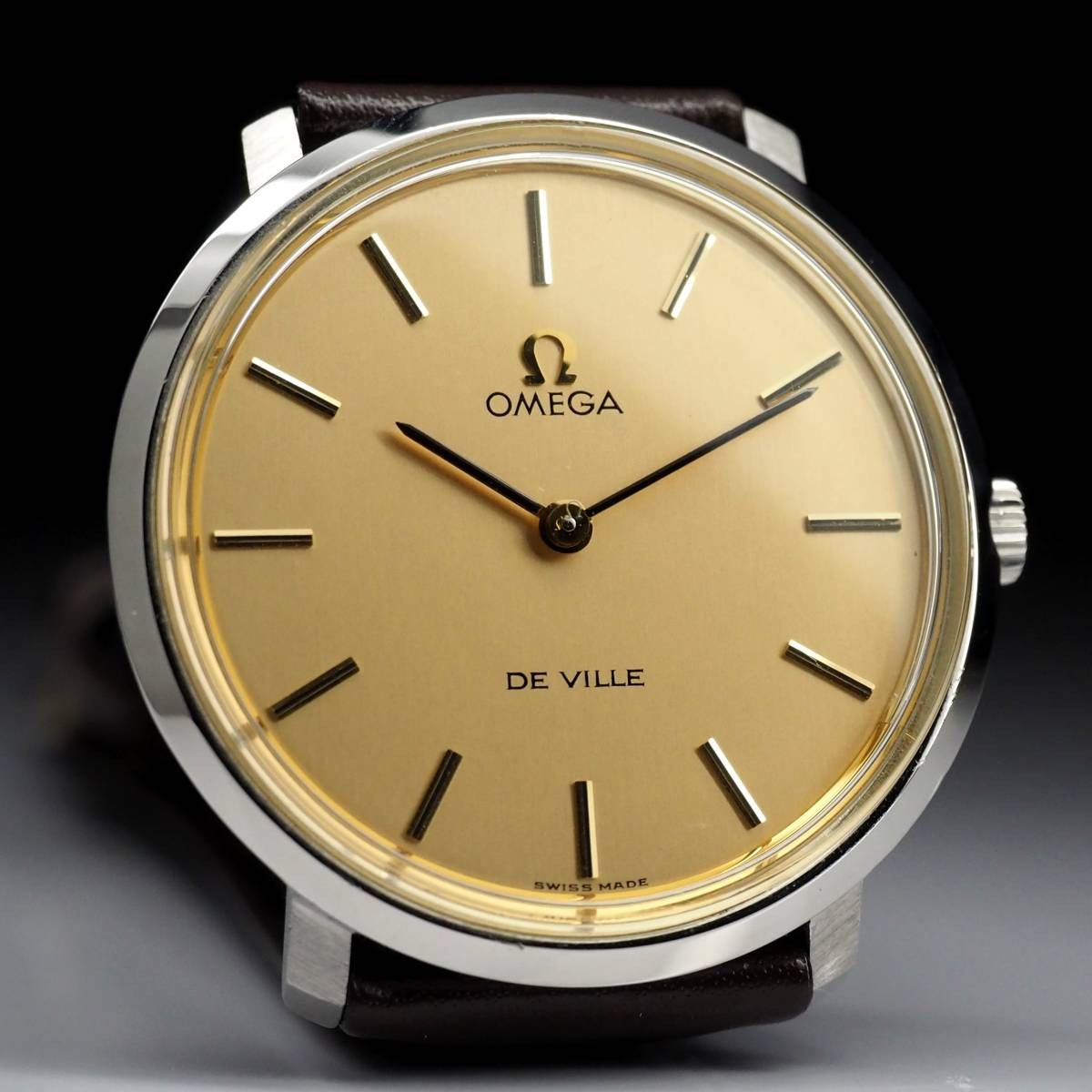 [B1P] Omega De Ville Manual Wind One Piece Case Vintage Watch [m6z]