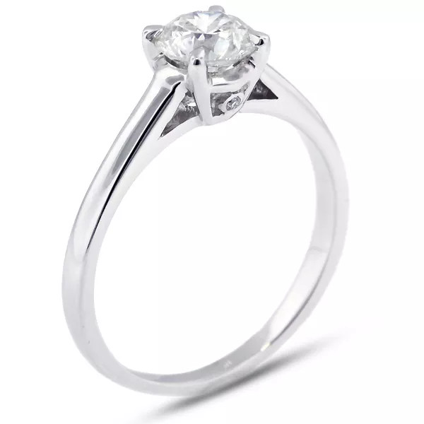 Engagement Ring 14K White Gold Classic 1.79 Carat Round Lab-Grown Diamond G SI1