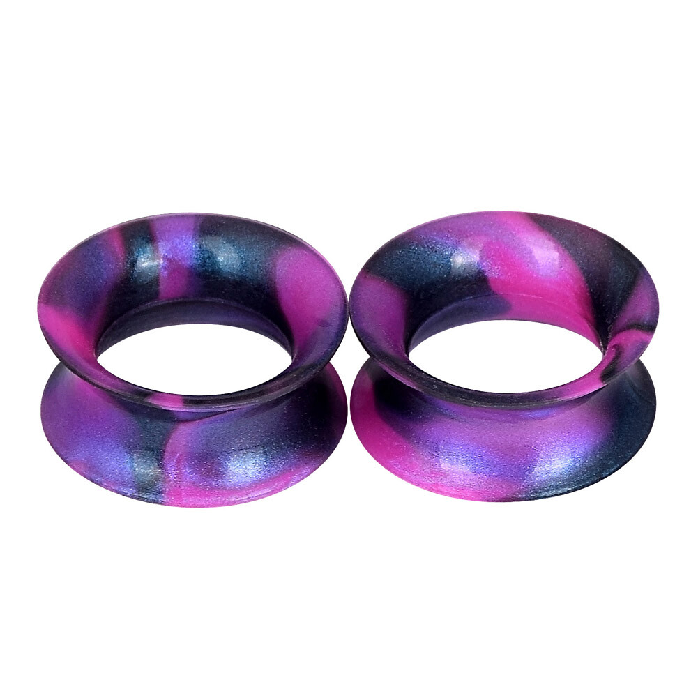 2PCS Soft Silicone Ear Gauges Flesh Tunnels Plugs Stretchers Expander Camouflage
