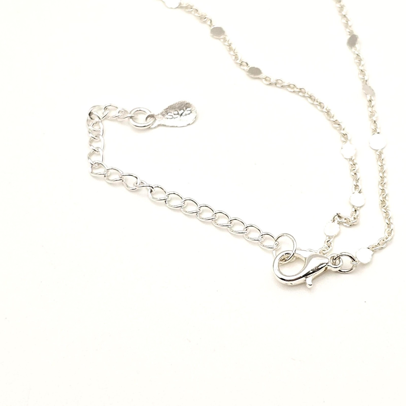 Silver Opal Cross Pendant – Adjustable Necklace – Christian Gift for Her
