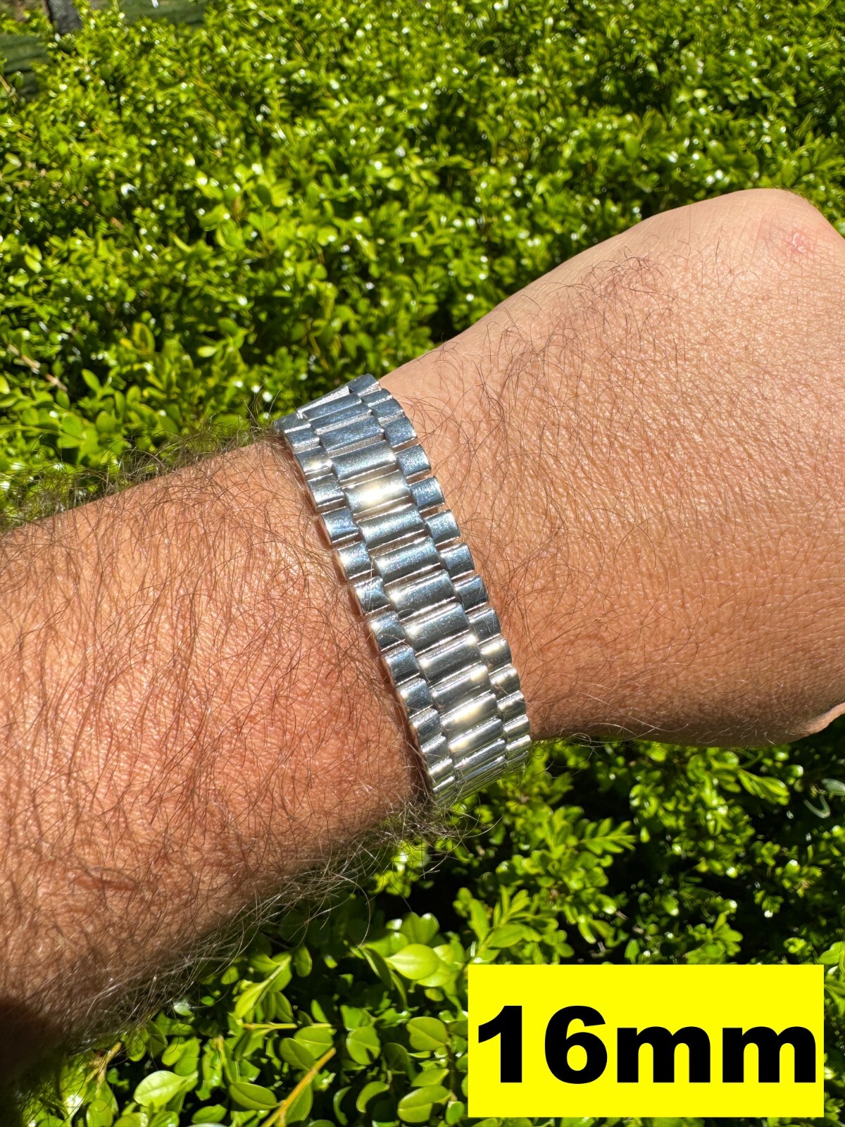 Custom Handmade Presidential Link Plain Bracelet Real 925 Sterling Silver 8-16mm