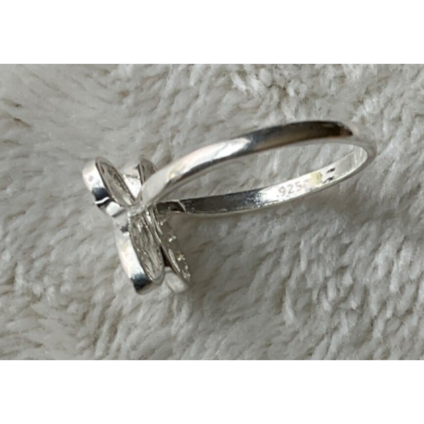 New Sterling silver adjustable butterfly ring 925 stamped size 7