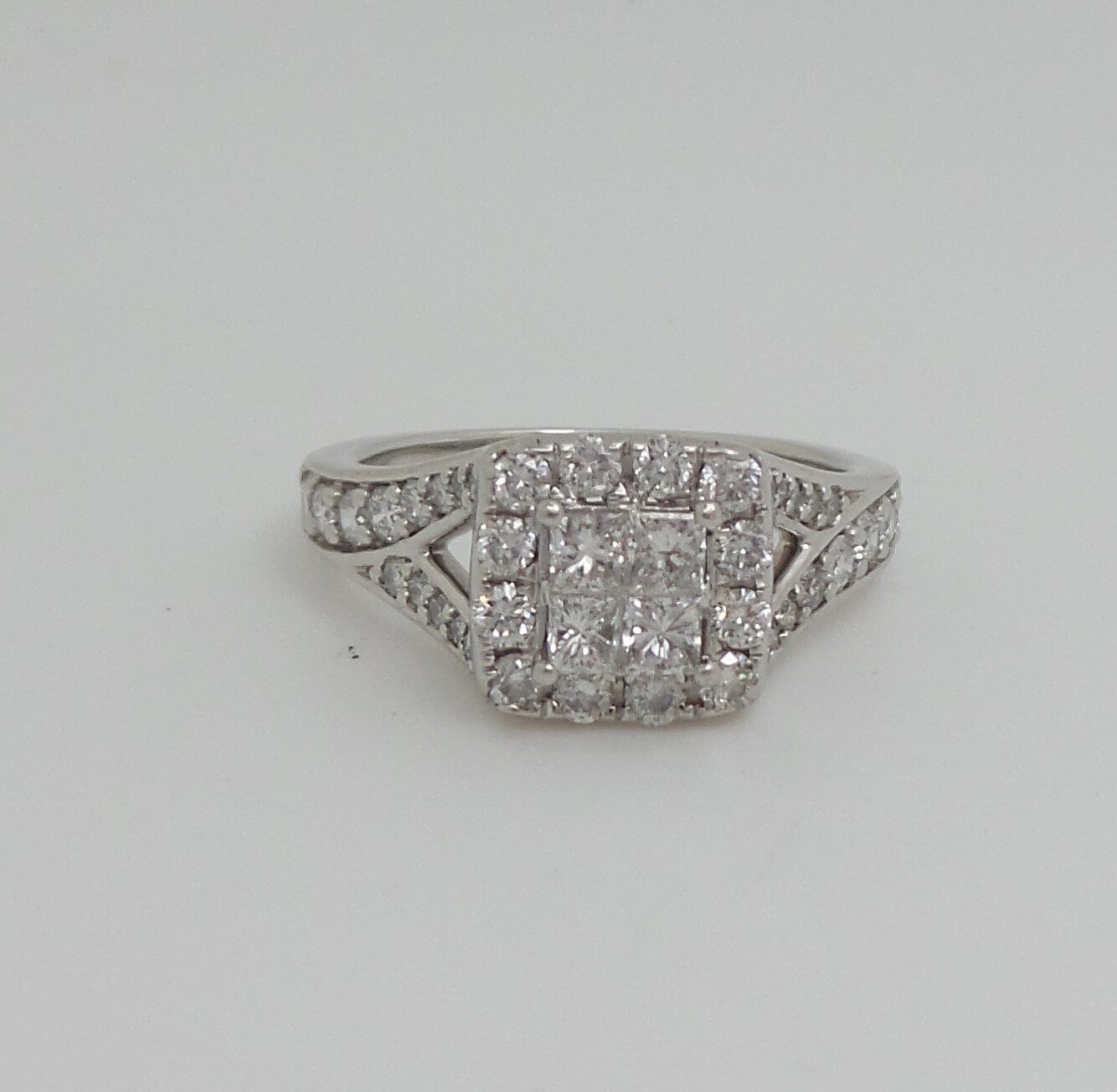 1CT Natural Diamond Anniversary Engagement Wedding Bridal Ring 14K White Gold