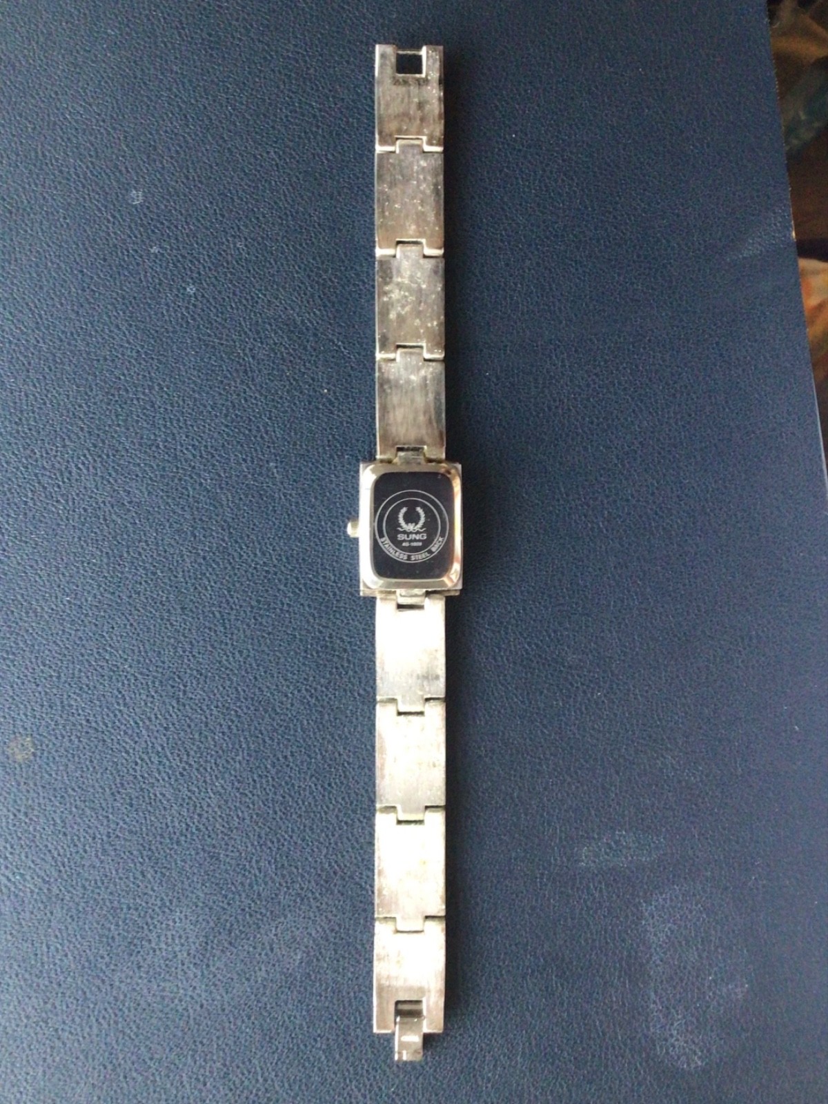 Alfred Sung Rectangular Flip-Cover | 7.25″ Women’s Silver Clasp Watch AS-1009