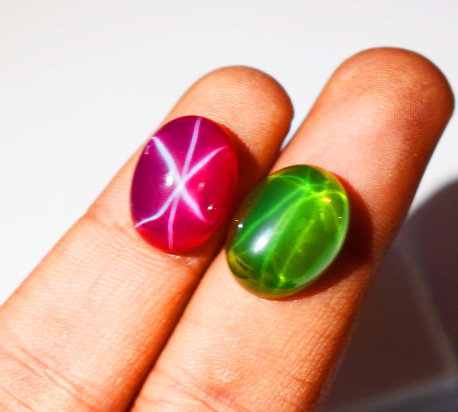 20ct Natural Mix Star Gemstone Lot Oval cut Loose Star Ruby Star Green Sapphire