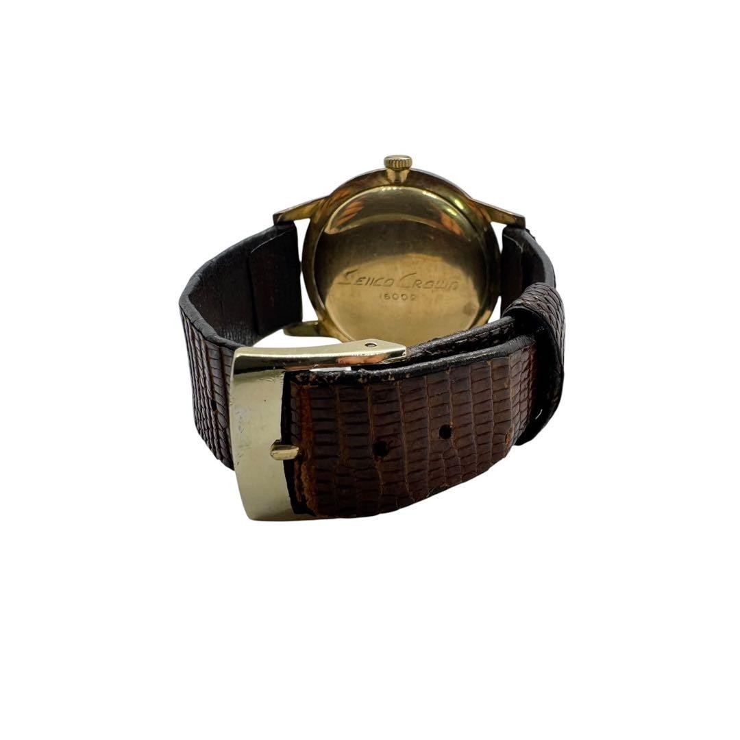 SEIKO Crown Diashock M07021019A1 Manual Wind 21 Jewels 35mm Mens 1960s Watch