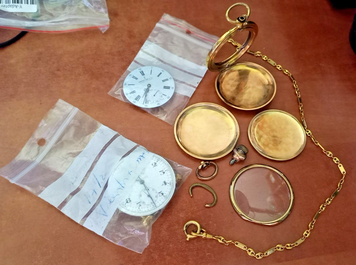 Lot of 2 Eberhard & Co Working Chronograph Pocket Watch Movements + 361-5