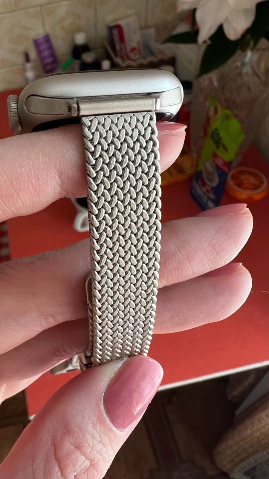 Women Slim Steel Strap Magntic Loop Watch Band 38mm 40mm 41mm 42mm 44mm 45mm