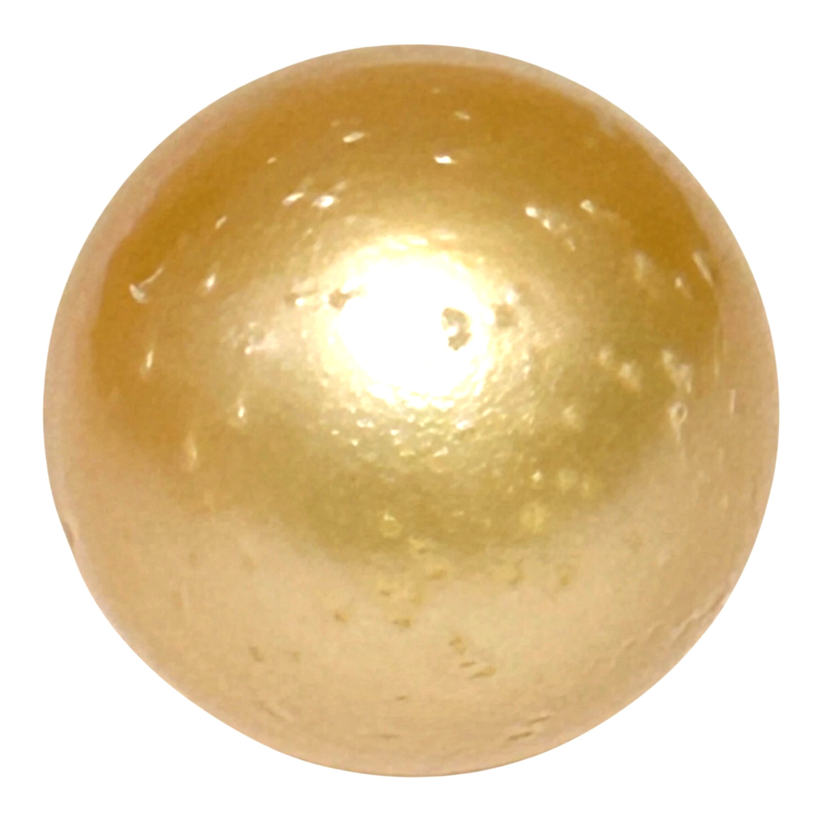 Smooth 13.8 x 15.4mm 19.5 Carat Natural Rich Golden Philippines South Sea Pearl